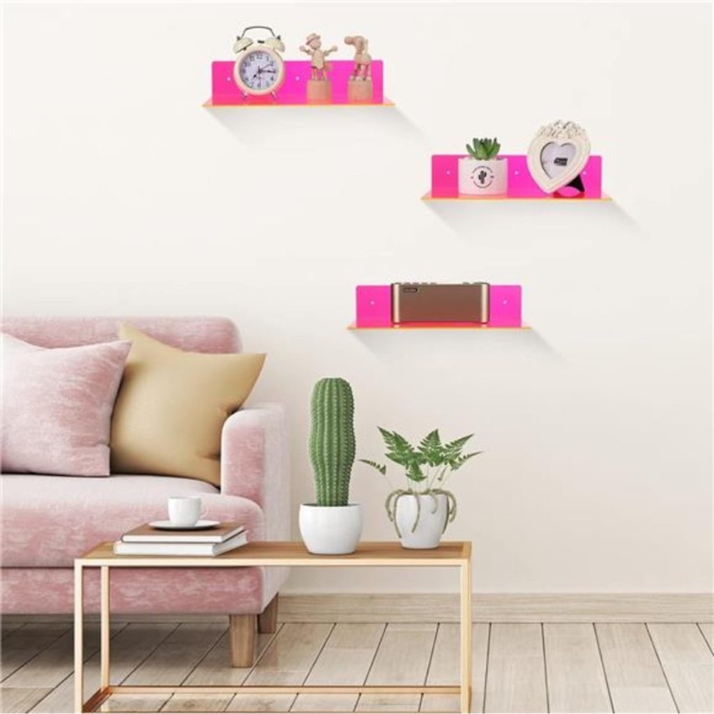 Set Of 2 Acrylic Shelves 12 Inch Acrylic Wall Shelf Acrylic Floating Shelves Wal